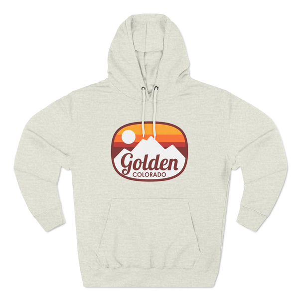 Premium Golden, Colorado Hoodie - Retro Unisex Golden Sweatshirt