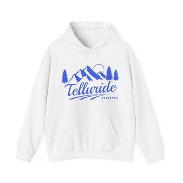 Buy white Telluride, Colorado Hoodie - Unisex Mountain Telluride Hoodie Sweatshirt