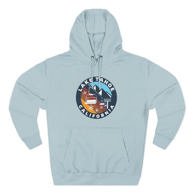 Buy blue-mist Premium Lake Tahoe, California Ski Lift Hoodie