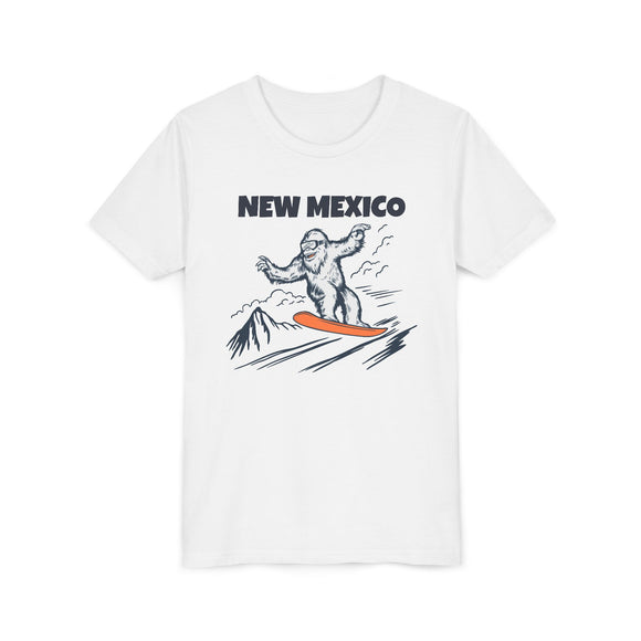 New Mexico Yeti Snowboard Youth Tee - Kids Skiing Shirt