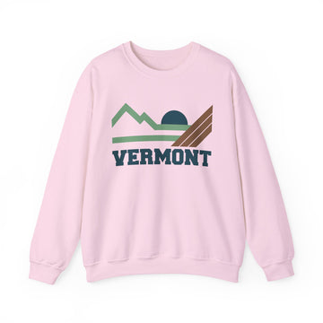 Buy light-pink Vermont Sweatshirt - Mountain Vermont Crewneck Sweatshirt