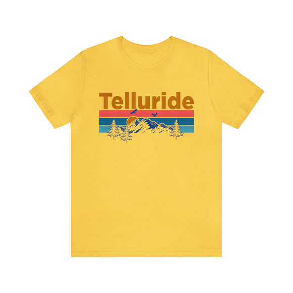 Telluride, Colorado Shirt - Mountain Sunset Unisex Telluride T-Shirt