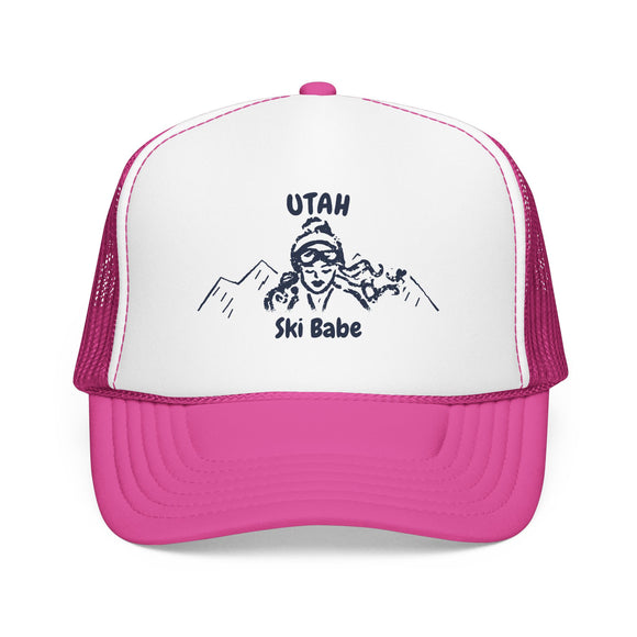 Utah Ski Babe Trucker Hat — Foam Mesh Cap