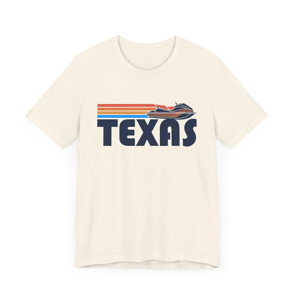 Texas T Shirt - Retro Jetski PWC Graphic Texas Tee