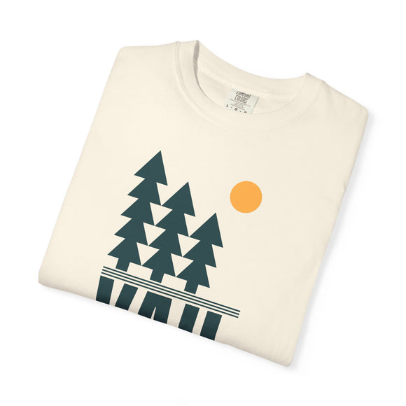 Vail, Colorado T-Shirt, Comfort Colors 100% Cotton Trees Tee - Pine Tree Graphic
