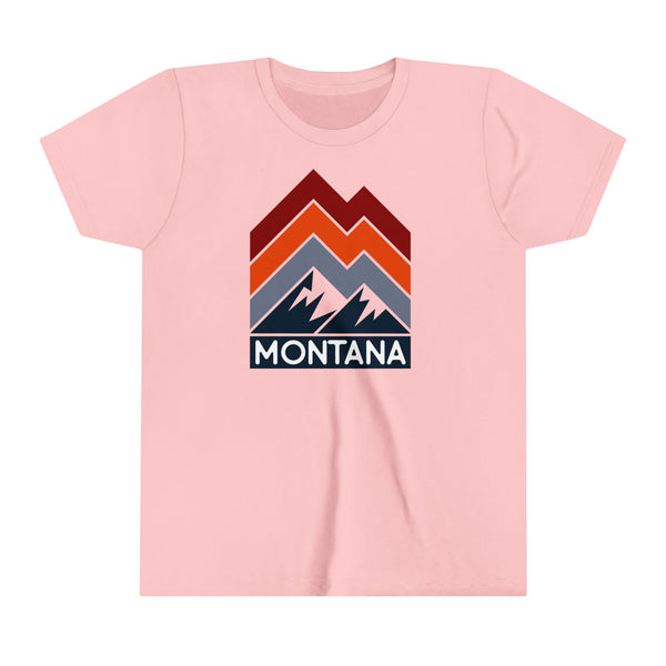 Montana Youth Shirt - Retro Mountain Montana Kid's T-Shirt