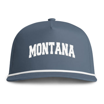 Montana Embroidered Rope Hat - Vintage Sunwashed Rope Cap, Comfort Colors