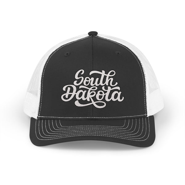 South Dakota Snapback Trucker Cap - Embroidered South Dakota Hat