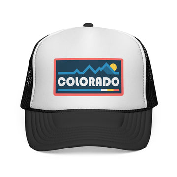 Colorado Retro Mountains Trucker Hat - Vintage Style Colorado Cap - 0