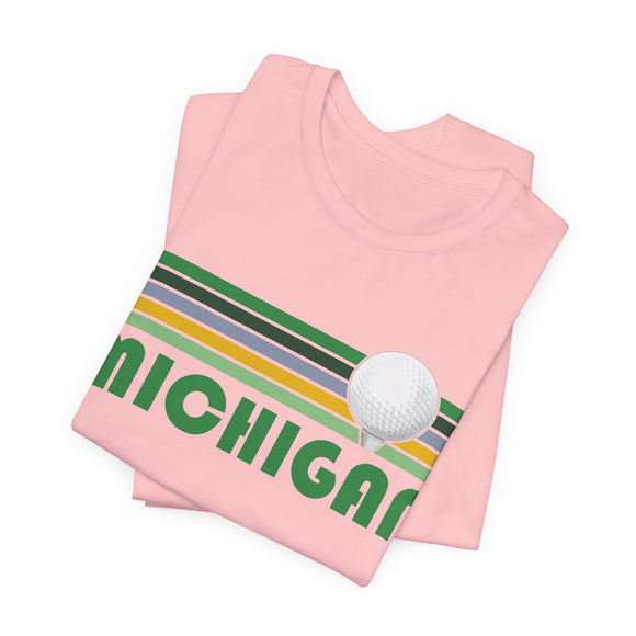 Golf Michigan T-Shirt - Retro Golf Unisex Michigan Shirt