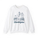 Washington Sweatshirt - Mountain Illustration Graphic Crewneck-1
