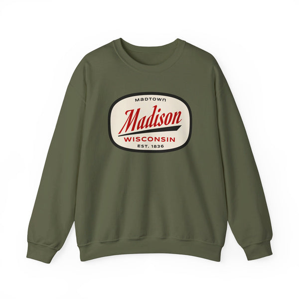 Madison, Wisconsin Sweatshirt - Unisex Retro Crewneck Madison Sweatshirt