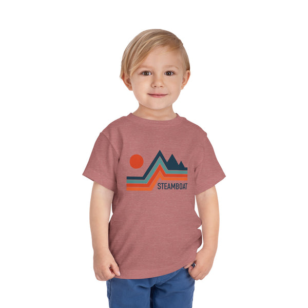 Steamboat, Colorado Toddler T-Shirt - Retro Palm Tree Toddler Steamboat Shirt