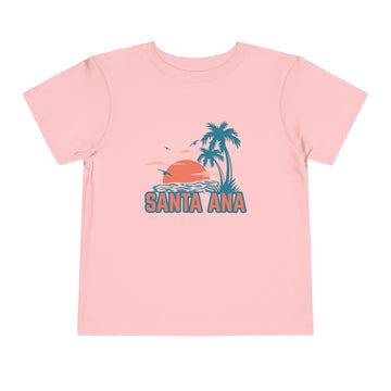 Buy pink Santa Ana, California Toddler T-Shirt - Retro Palm Tree Toddler Santa Ana Shirt