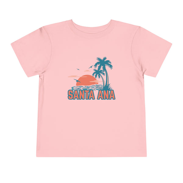 Santa Ana, California Toddler T-Shirt - Retro Palm Tree Toddler Santa Ana Shirt