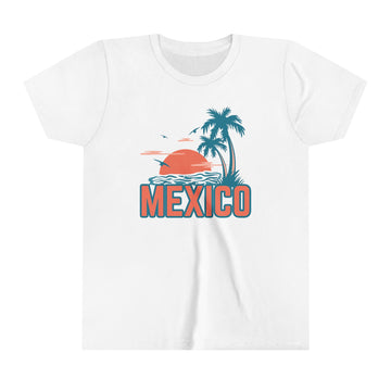 Mexico Youth Shirt - Retro Palm Tree Mexico Kid's T-Shirt - 0