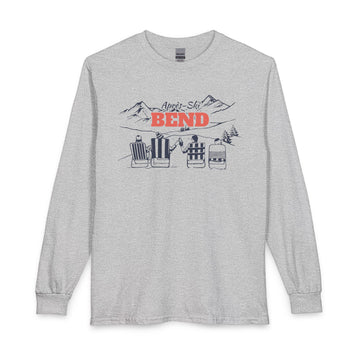 Bend, Oregon Après-ski Long Sleeve Shirt - Mountain Retro Skiing
