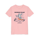 Snowmass Village, Colorado Yeti Snowboard Youth Tee - Kids Skiing Shirt-5