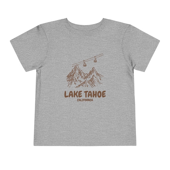 Lake Tahoe, California Toddler T-Shirt — Vintage Gondola Ski Mountain Tee
