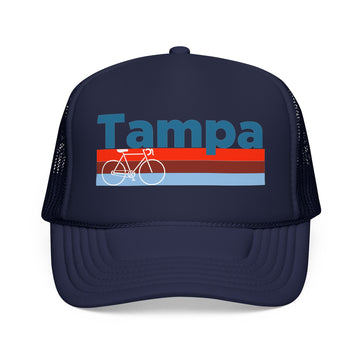 Buy dark-navy Tampa, Florida Trucker Hat - Foam Tampa Bike Cap