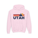 Utah Youth Hoodie Retro Mountain, Kids Pullover, Vintage Style Utah Sweatshirt-4