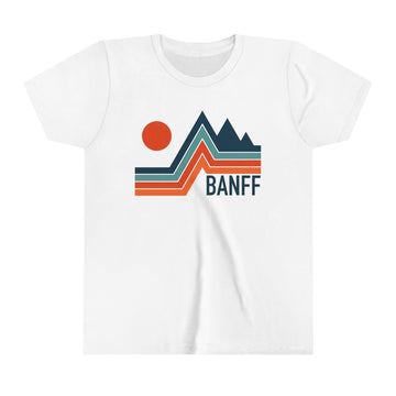 Banff, Canada Youth Shirt - Retro Mountain Banff Kid's T-Shirt - 0