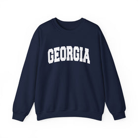 Buy navy Georgia Sweatshirt - Unisex Graphic Crewneck