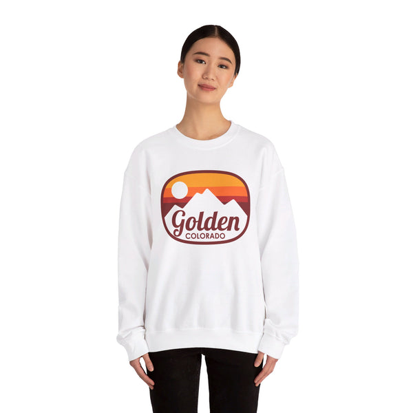 Golden, Colorado Sweatshirt - Unisex Retro Ombre Crewneck Golden Sweatshirt