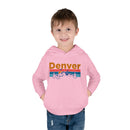 Denver Toddler Hoodie - Retro Mountain Sun Unisex Denver Toddler Sweatshirt-19