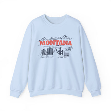 Buy light-blue Montana Sweatshirt Après-Ski Crewneck - Mountain Ski Lodge Design