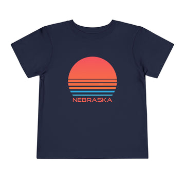 Nebraska Toddler T-Shirt - Retro 80s Unisex Toddler Nebraska Shirt