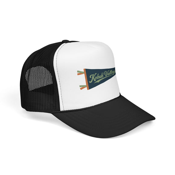 Kobuk Valley National Park Pennant Trucker Hat — Vintage Foam Mesh Cap