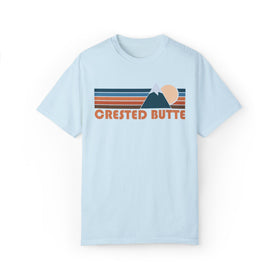 Buy chambray Crested Butte, Colorado Graphic Tee, Comfort Colors Retro Unisex Crested Butte T shirt, Mountain Adventure Shirt