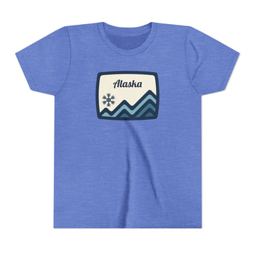 Buy heather-columbia-blue Alaska Youth T-Shirt — Retro Sun Tee
