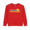 Lake of the Ozarks, Missouri Toddler Sweatshirt - Retro Sun Lake of the Ozarks Toddler Crewneck Sweatshirt