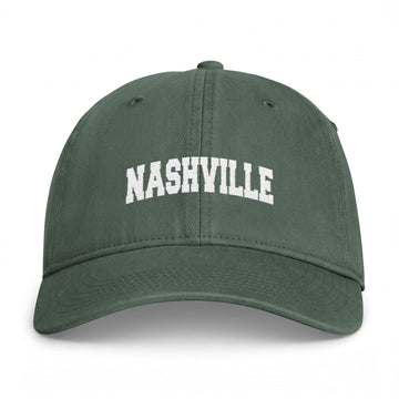 Nashville, Tennessee Washed Baseball Cap - Vintage Coastal Comfort Colors