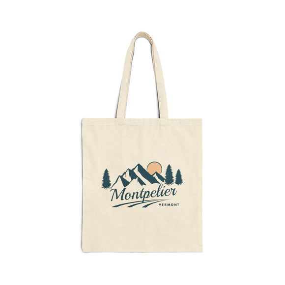 Montpelier, Vermont Cotton Canvas Tote Bag - 15" x 16"