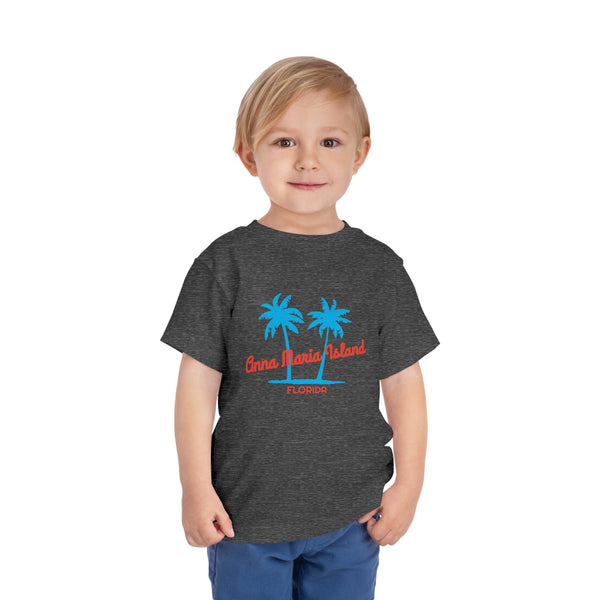 Anna Maria Island, Florida Toddler T-Shirt - Retro Palm Tree Toddler Anna Maria Island Shirt