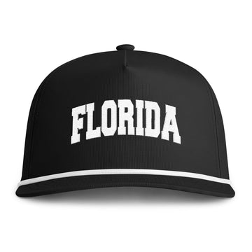 Buy black Florida Embroidered Rope Hat - Vintage Sunwashed Rope Cap, Comfort Colors