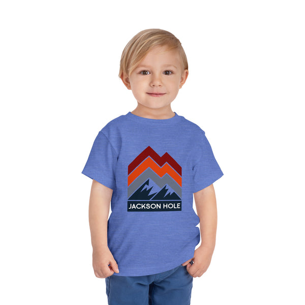 Jackson Hole, Wyoming Toddler T-Shirt - Retro Palm Tree Toddler Jackson Hole Shirt