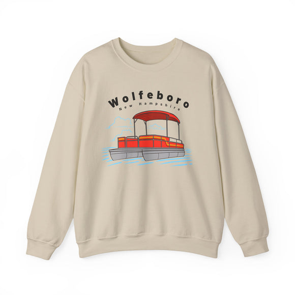 Wolfeboro, New Hampshire Sweatshirt - Pontoon Boat Sweatshirt