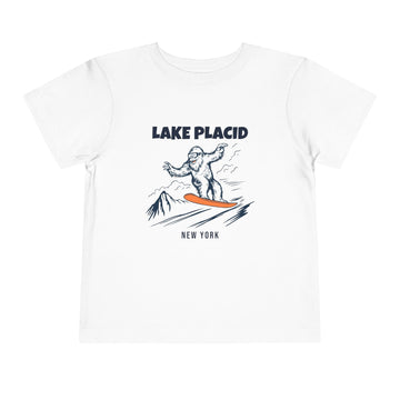 Lake Placid, New York Yeti Snowboard Toddler Tee - 0