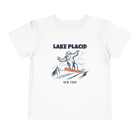 Lake Placid, New York Yeti Snowboard Toddler Tee