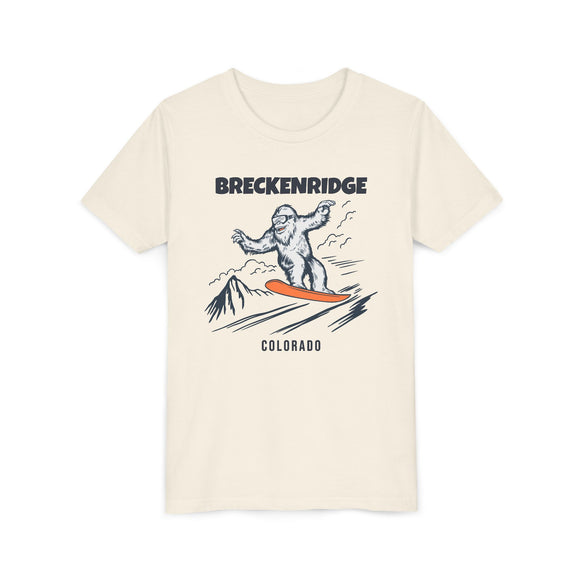 Breckenridge, Colorado Yeti Snowboard Youth Tee - Kids Skiing Shirt
