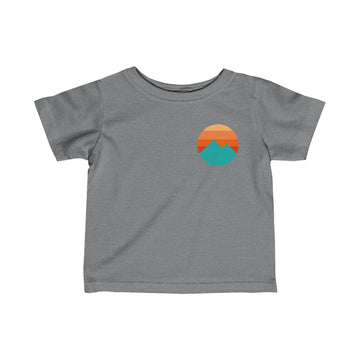 Buy granite-heather Colorado Retro Mountain Baby Tee, Infant T-Shirt, Vintage Colorado Mountains Kids Top, Baby Shower Gift