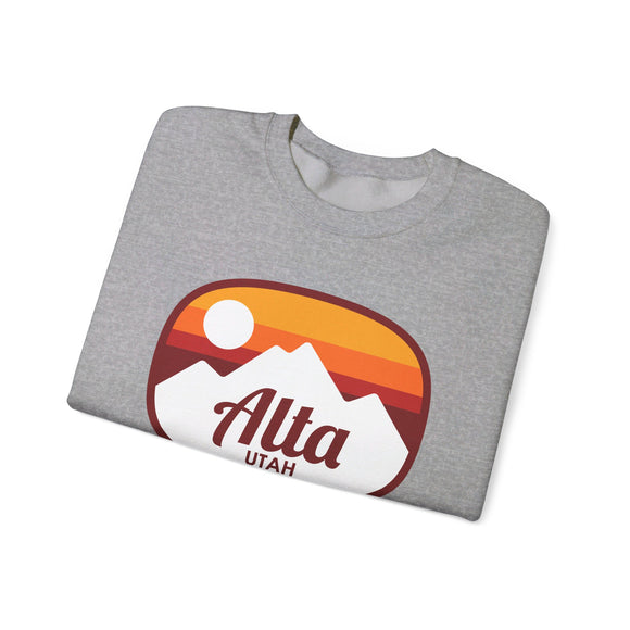 Alta, Utah Sweatshirt - Unisex Retro Ombre Crewneck Alta Sweatshirt