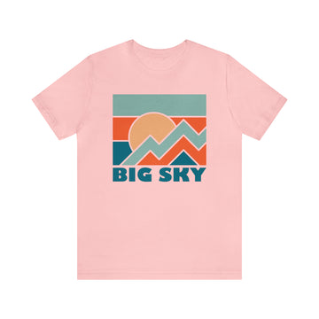 Buy pink Big Sky, Montana T-Shirt - Retro Unisex Big Sky Shirt