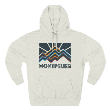 Montpelier, Vermont Hoodie - Retro Mountain Unisex Sweatshirt