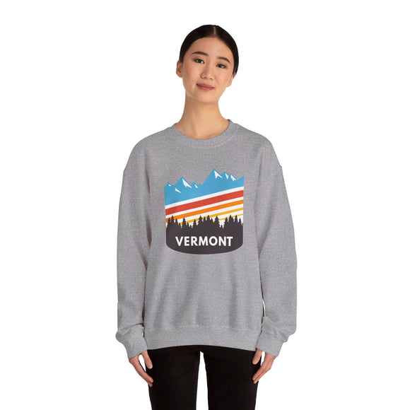 Vermont Sweatshirt - Unisex Retro Vermont Crewneck Sweatshirt