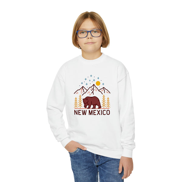 New Mexico Youth Sweatshirt - Unisex Kid's New Mexico Crewneck Sweatshirt